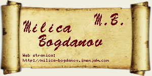 Milica Bogdanov vizit kartica